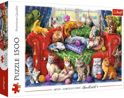 Puzzle Trefl Kociaki na sofie 1500 elementów (5900511261981)