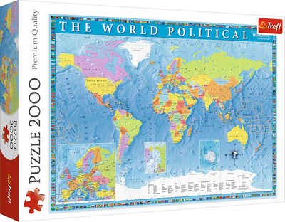 Puzzle Trefl Polityczna mapa świata 2000 elementów (5900511270990)