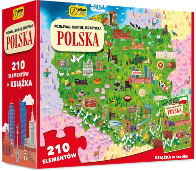 Пазл Wilga Play Польща. Досліджуй грай відкривай 210 елементів (9788328098657)