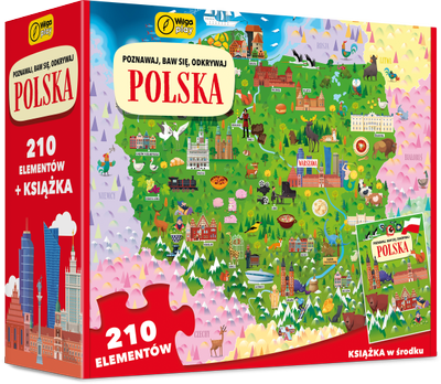Пазл Wilga Play Польща. Досліджуй грай відкривай 210 елементів (9788328098657)