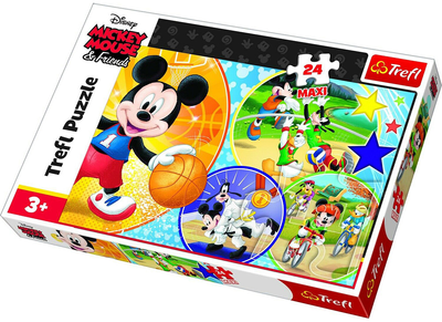 Пазл Trefl Maxi Mickey Mouse настав час займатися спортом! 24 елементи (5900511142914)