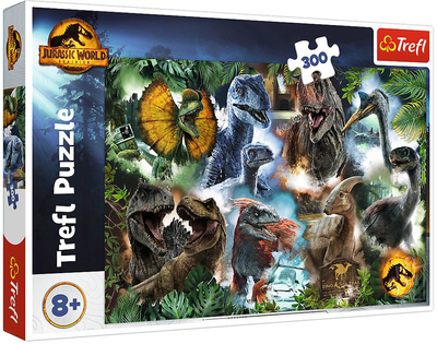 Пазл Trefl Улюблені динозаври Jurassic World 300 елементів (5900511230130)