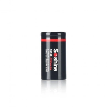 Акумулятор 18350 Li-Ion Soshine 18350 820mAh, 8A, 3.7V, Black