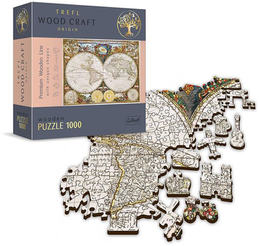 Пазл дерев'яний Trefl Антична карта світу 1000 елементів (5900511201444)