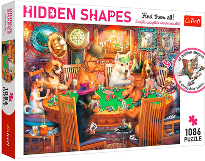 Puzzle Trefl Hidden Shapes Wieczór gier 1086 elementów (5900511107494)