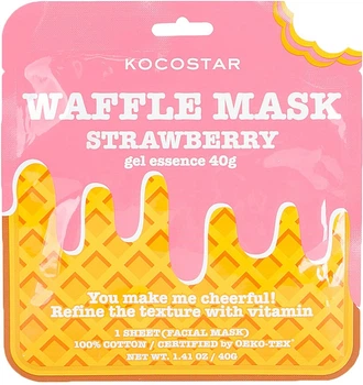 Тканевая маска для лица Kocostar Waffle Mask Strawberry 40g (896512-859105-2)