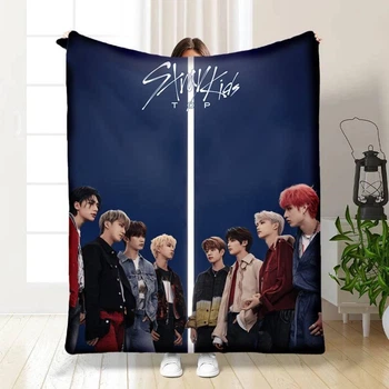 Плед Stray Kids 2 Стрей Кидс группа бенд с 3D рисунком размер 160х200