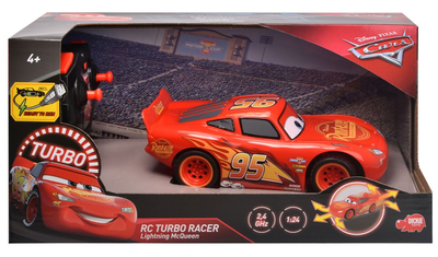 Samochód zdalnie sterowany Auta Disney Cars RC Turbo Racer Lightning McQueen 17 cm (4006333070099)
