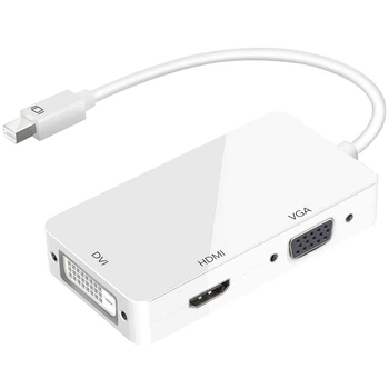 Видео адаптер, конвертер 3в1 с Mini DisplayPort на HDMI/VGA/DVI разъемы Addap MDPA-02Mix, 4K / 1080P (0320)