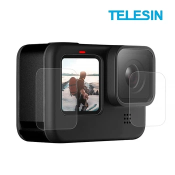 Комплект защитного стекла на экраны и объектива Telesin GP-FLM-901 для GoPro Hero 12, 11, 10, 9 (79805)