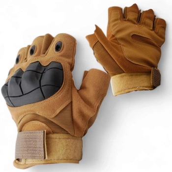 Тактичні рукавички без пальців 9050_XL_Beige