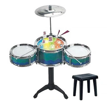 Дитяча барабанна установка зі стільцем на батарейках Jazz Drum Зелений