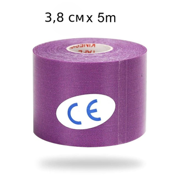 Кинезио тейп 3.8 см х 5 м (кинезиологическая лента) фиолетовый