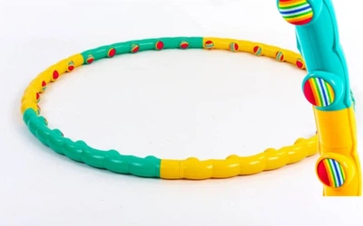 Спортивный обруч Hula Hoop разборной с мягкими шариками 6 частей Ø99 см (хула-хуп)