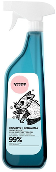 Універсальний засіб для чищення Yope антибактеріальний з ароматом розмарину та бергамоту 750 мл (5900168902923)