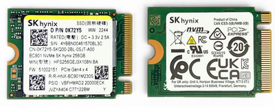 SSD Диск SK Hynix BC901 256GB M.2 2230 NVMe PCIe Gen4 x4 (HFS256GEJ3X108N), Б/У