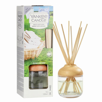 Pałeczki zapachowe z dyfuzorem Yankee Candle Reed Diffuser Clean Cotton 120 ml (5038581079189)