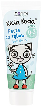 Pasta do zębów MomMe Kicia Kocia bez fluoru 0-3 lat Mięta 50 ml (5901867234445)