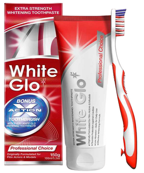 Набір White Glo Professional Choice зубна паста відбілювальна 100 мл + зубна щітка (9319871000615)