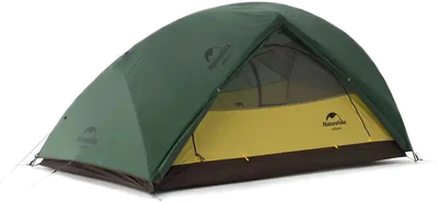 Намет надлегкий двомісний з футпринтом Naturehike Star-River 2 NH17T012-T 210T Темно-зелена (6927595789049)