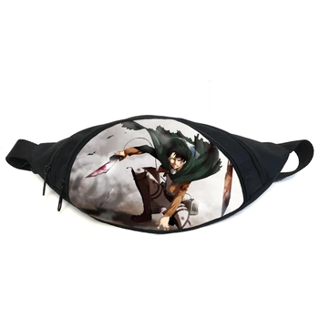 Поясная сумка бананка манга Атака титанов Attack on Titan (GBAT 011) Gear Bag черная