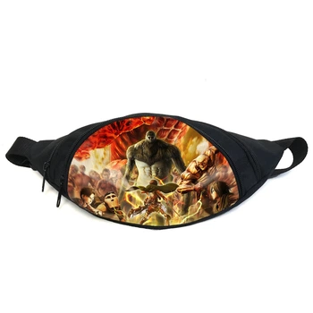Поясная сумка бананка манга Атака титанов Attack on Titan (GBAT 025) Gear Bag черная