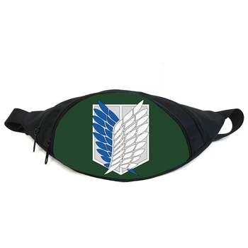 Поясная сумка бананка манга Атака титанов Attack on Titan (GBAT 020) Gear Bag черная