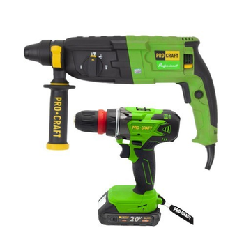 Перфоратор Procraft BH1400DFR + Аккумуляторный шуруповерт Procraft PA18DFR