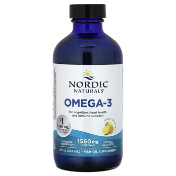 Омега-3, Nordic Naturals, со вкусом лимона, 1560 мг, 237 мл
