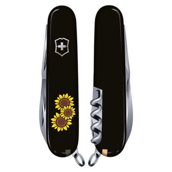 Нож Victorinox Spartan Ukraine 91 мм Чорний Соняшники (1.3603.3_T1340u)