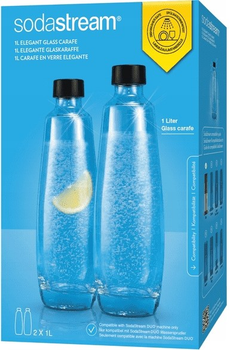 Пляшка для газування Sodastream Скляний графин 2 шт (8719128118369)