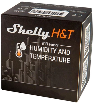 Датчик температури та вологості Shelly "H&T" з Wi-Fi-керуванням чорний (3809511201947)