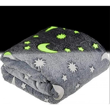 Светящийся теплый и нежный плед для детей и подростков 150x200 Magic Blanket Серый (51901CS607)