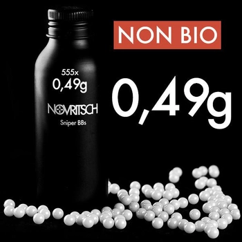 Кулі Novritsch 0.49g x 555pcs NonBio Sniper BBs