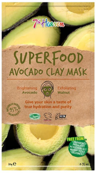 Glinkowa maska do twarzy 7th Heaven Superfood awokado i glinka 10 g (083800049851)