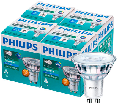 Світлодіодна лампа Philips Essential LED 4,6W GU10 6500К 4 шт (929001218308W)