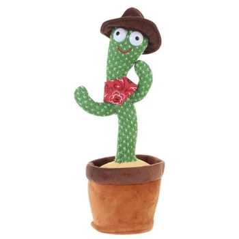 Танцующий кактус с коричневой шляпой Dancing Cactus 32 см (90202SN124)