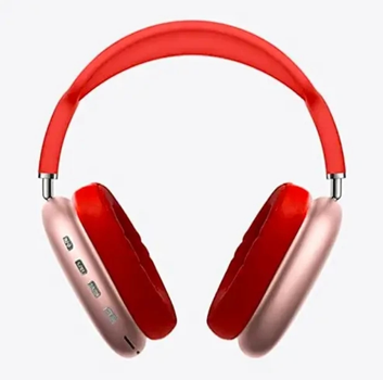 Беспроводные полноразмерные стерео Bluetooth наушники Macaron P9 Max Красный (71901SH792)