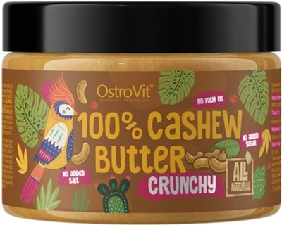 Паста з кеш’ю OstroVit 100% Cashew Butter Crunchy 500 г (5903933906768)