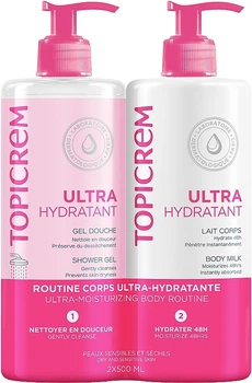 Набор - Topicrem Ultra-Moisturizing (sh/gel/500ml + b/milk/500ml) Набор (1108821--2)