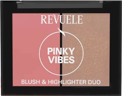 Палетка для обличчя рум'яна + хайлайтер Revuele Blush & Highlighter Duo Pinky Vibes 8 г (5060565107847)