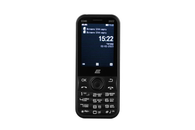 Кнопковий телефон 2Е Е240 (2022) Dual Sim чорний