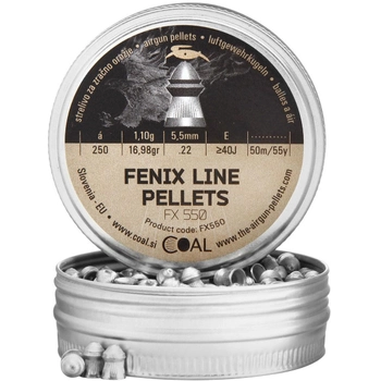 Кулі пневматичні Coal Fenix Line кал. 5.5 мм 1.1 г 250 шт/уп