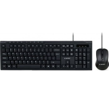 Комплект Gembird KBS-UM-03-UA (клавіатура+миш) Black, USB