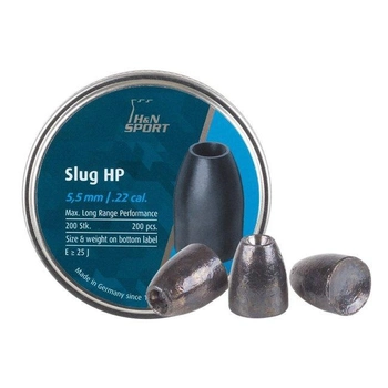 Пули пневматические H&N Slug HP кал. 5.51, 1.36 грамм. 200 шт/уп