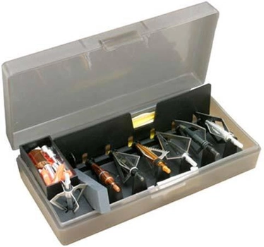 Коробка пластмасова MTM Broadhead Accessory для 6 наконечників стріл та інших комплектуючих. Розміри – 11,5 х