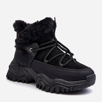 Жіночі зимові черевики високі Cresandi 42 Чорні (5905677025521)
