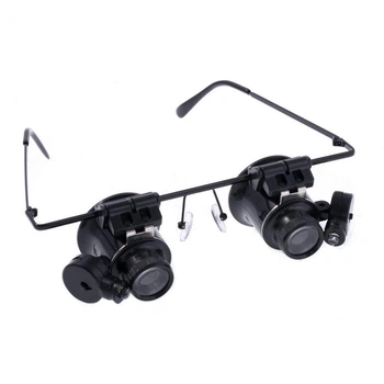 Ювелирные очки MAGNIFIER 9892A-II Led 20x, увеличительное стекло лупа