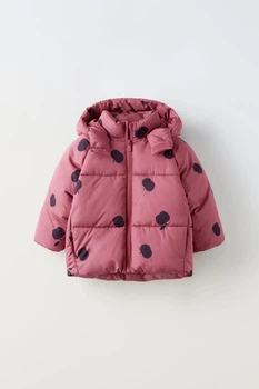 Куртка для девочки розовая Яблока Zara 86см (400094527)