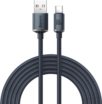 Kabel Baseus Crystal Shine Series Fast Charging Data Cable USB to Type-C 100 W 2 m Black (CAJY000501)